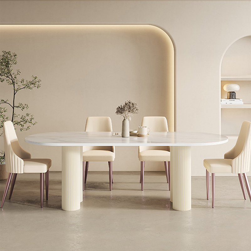 Combinaison de table et de chaises de style français French Cream, H 29,52 po x L 62,99 po x l 31,49 po