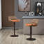 Ensemble de 2 tabourets de bar modernes pivotants avec repose-pieds réglables pour la cuisine et la salle à manger (orange)-84084856