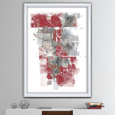 Reproduction de photo sur toile «Moving in and Out of Circulation I Red Grey»