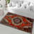 Classic Elegance Non-Woven Soft Type Printed Rug with Intricate Floral Design in Rich Colors for Enhancing your Living Room or Bedroom Decor-114330523