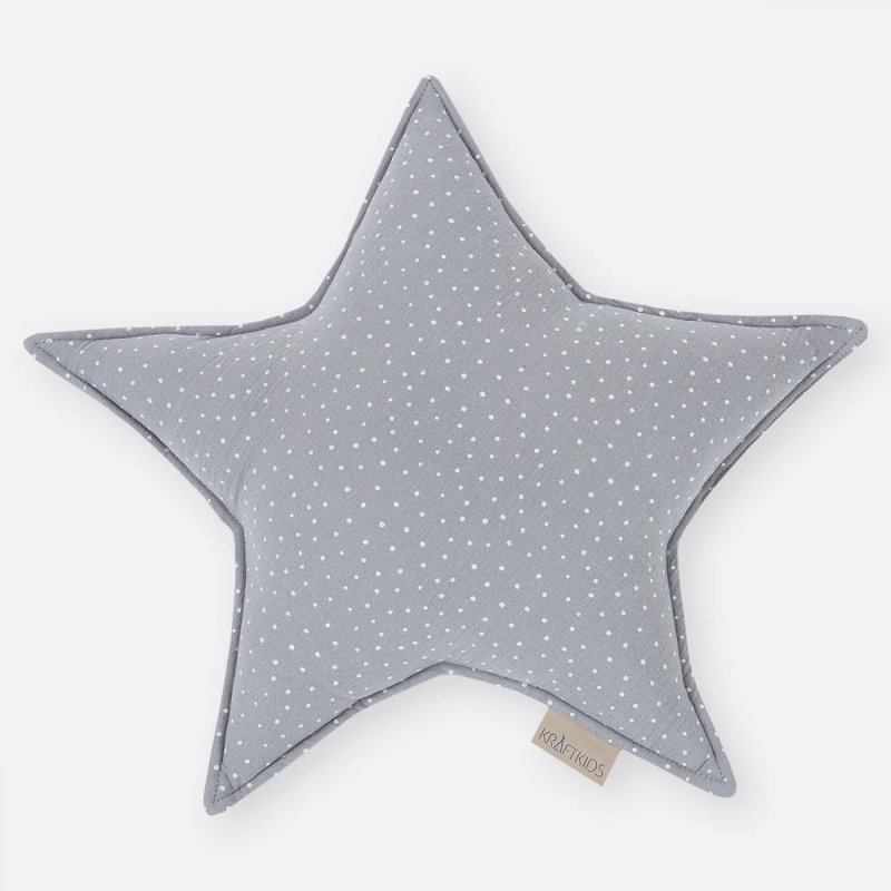 Polka Dots Novelty Throw Cushion, Grey