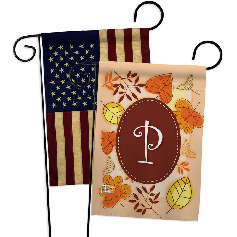 Drapeau de jardin d'automne 18,5 x 13 po Polyester, P
