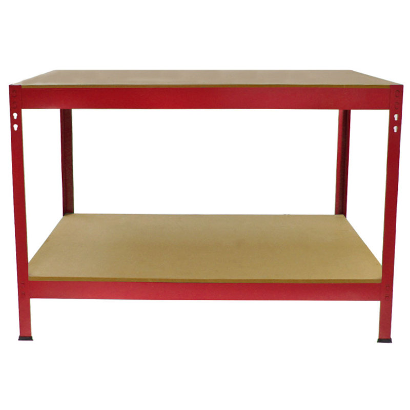 100cm W Steel Height -Adjustable Shelving Unit, Red