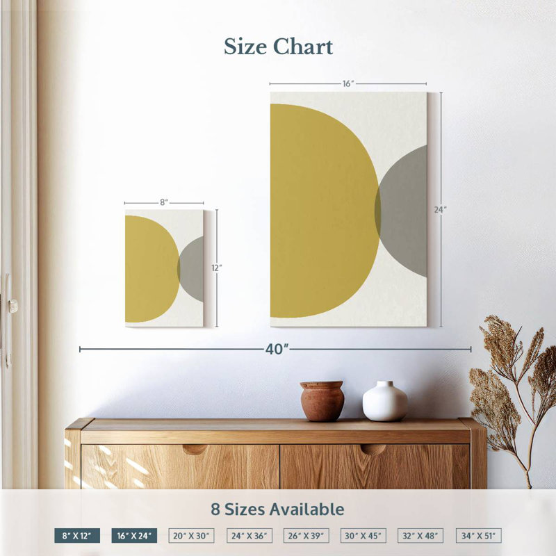 Avery cercles abstraits Mid-Century I, H 12 po x l 8 po