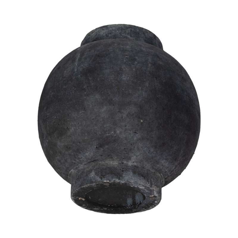 Handmade Ceramic / Porcelain Table Vase, Black, Overall Height - 12"