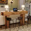 Console de 63 po de long, canapé rectangulaire en bois derrière le canapé, table d'entrée de style campagnard pour l'entrée, couloir, salon-680635974