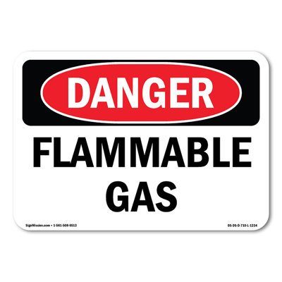 Flammable Gas Decal 14" X 10"