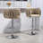 Swivel Adjustable Height Bar Stool with Woven Back & Footrest-1747495818