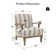 Amilio Wooden Upholstered Armchair with Solid Wood Armrests