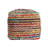 Chindi Upscale Boho Colorful Hand-Braided Chindi/Jute Ottoman Pouf-101548655