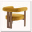 Fauteuil d'appoint rembourré en velours-2075705216