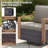 Rodez 4 Pieces Outdoor Patio Furniture Set With Fire Pit Table And Rattan Wicker Swivel Rocker Chairs Sets-2127622209-2127622208-2127622211