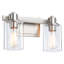 Éclairage pour meuble-lavabo de salle de bain 2 lumières en nickel 14 po avec abat-jour en verre 14 po-106894854-112554583