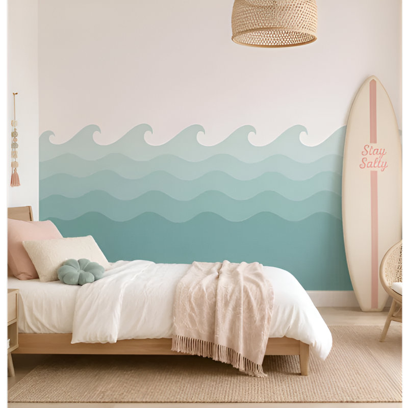 Wall Decals, 120" W x 50" H, Sea Green