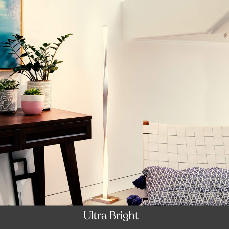 48'' LED Novelty Floor Lamp, Silver