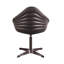 Chaise de bureau en cuir ébène - pivotante, offrant un soutien pendant de longues heures avec mouvement pivotant pratique et élégante