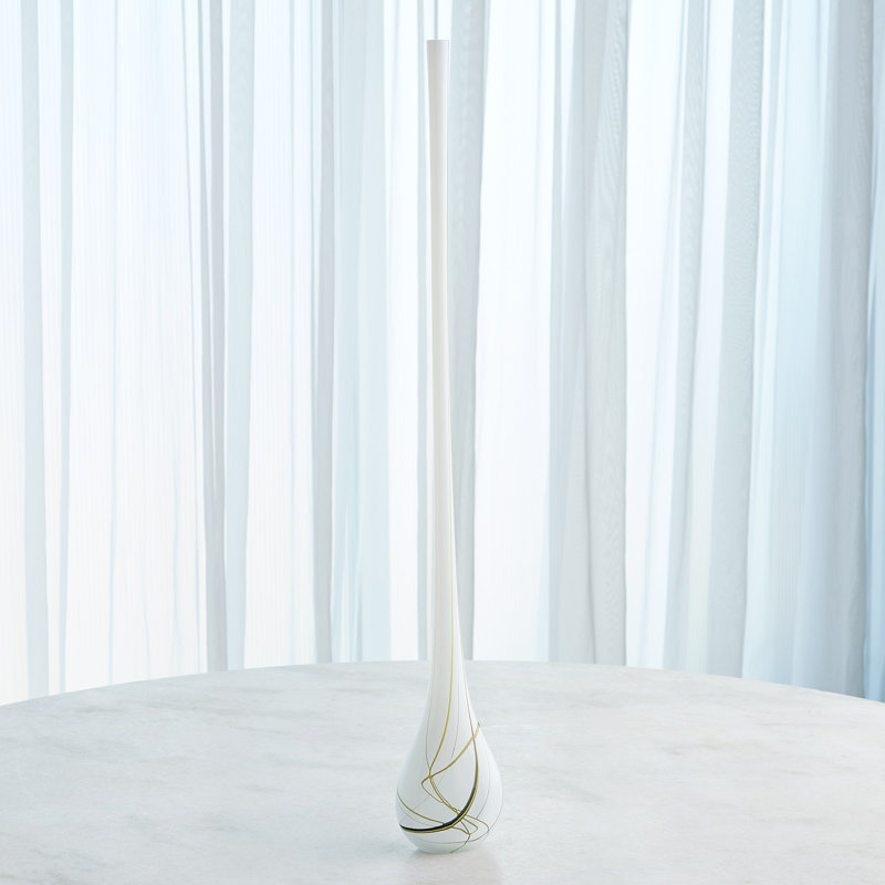 Vase de table en verre, Hauteur totale - 31,25 po