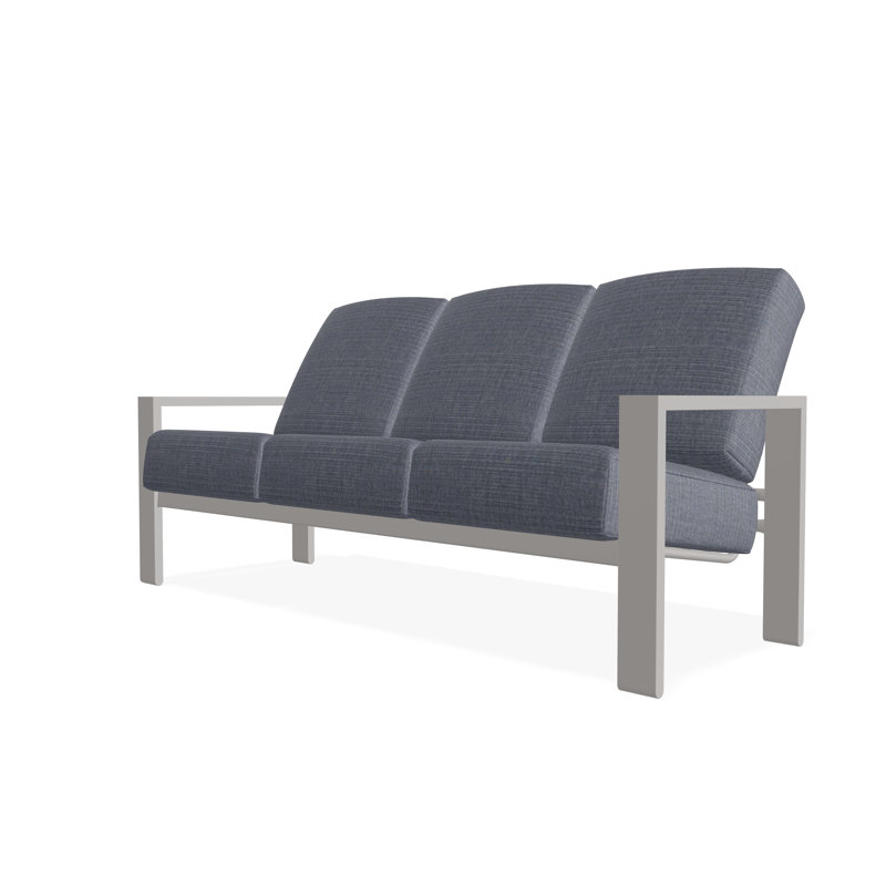 Canapé trois places à coussins profonds Larssen, Denim prouvé, Gris chaleureux