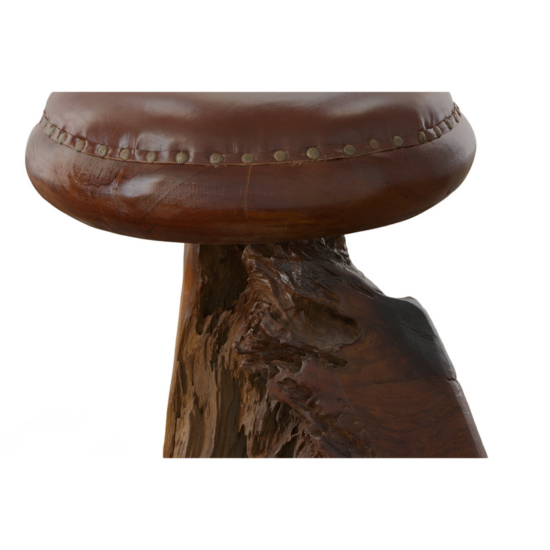 Palmhurst Upholstered Faux Leather Counter Stool with Solid Wood Frame, Counter Stool (26" Seat Height)