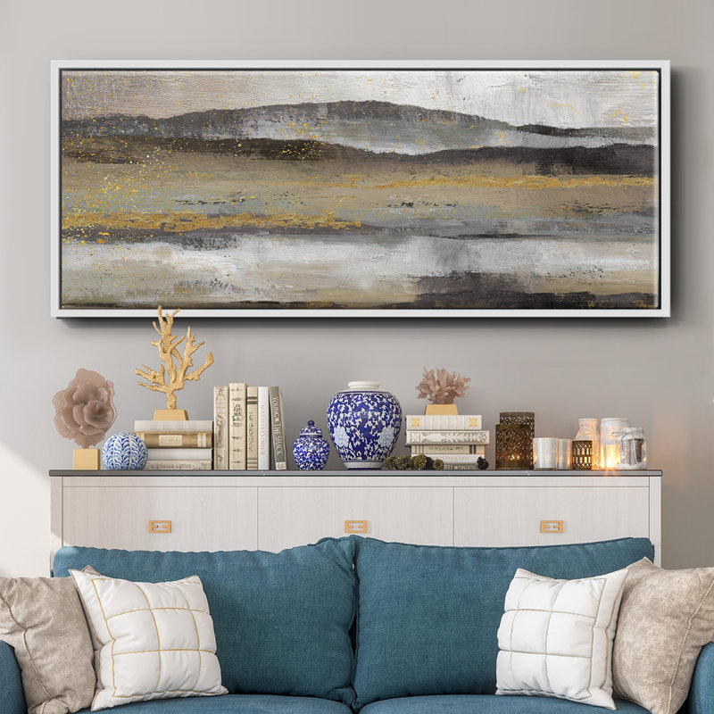 Rolling Hills- Framed Canvas, 12" H x 30" W