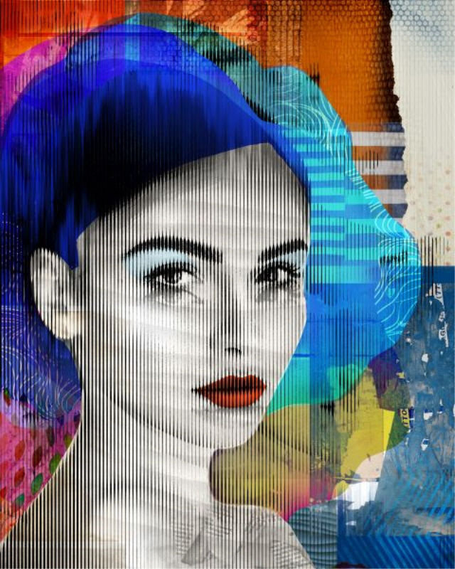 «Her II» par Elena Carlie - impression, Extérieur, H 50 po x l 40 po x P 1,5 po