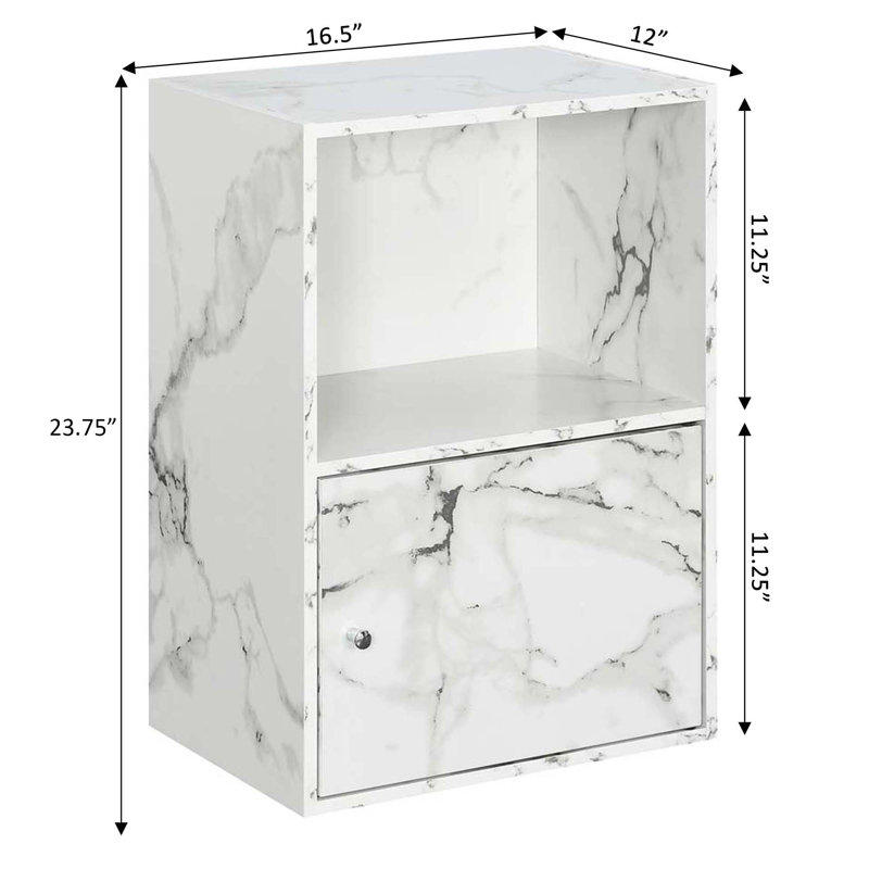 Aptos Accent Cabinet, White Marble