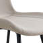 Ensemble de table de salle à manger moderne et minimaliste avec 4 chaises en polyuréthane gris clair et coussins incurvés