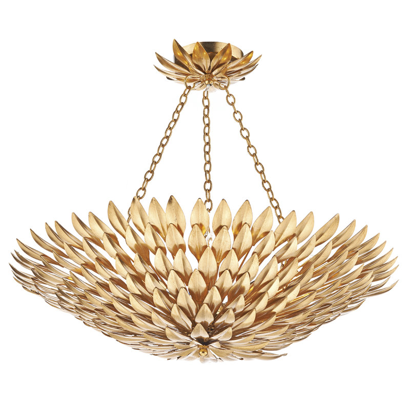 Carly 5 - Light Gold Bowl Pendant