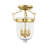 Husman Glass Semi Flush Mount-16518411-16518407