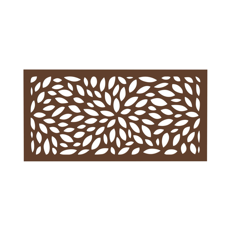 Espresso Brown Floral Recycled Polymer Privacy Panel