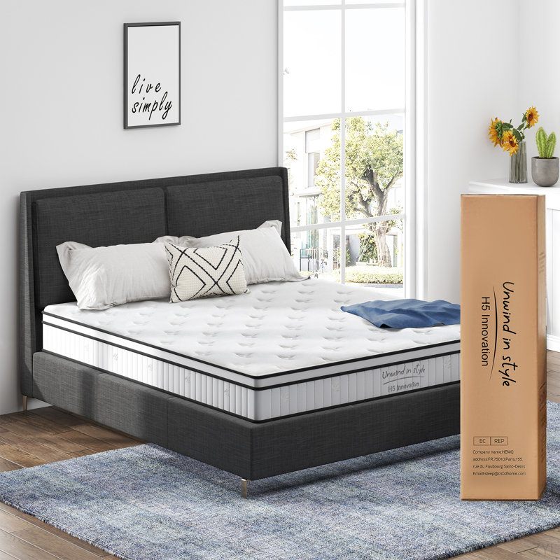 Matelas simple, matelas hybride, ressorts ensachés individuellement, fermeté moyenne, Lit simple, 12"