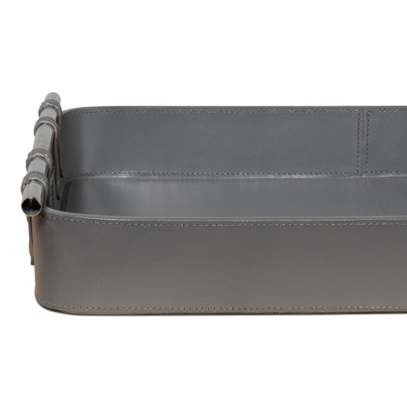 Shagreen Decorative Tray, Gray