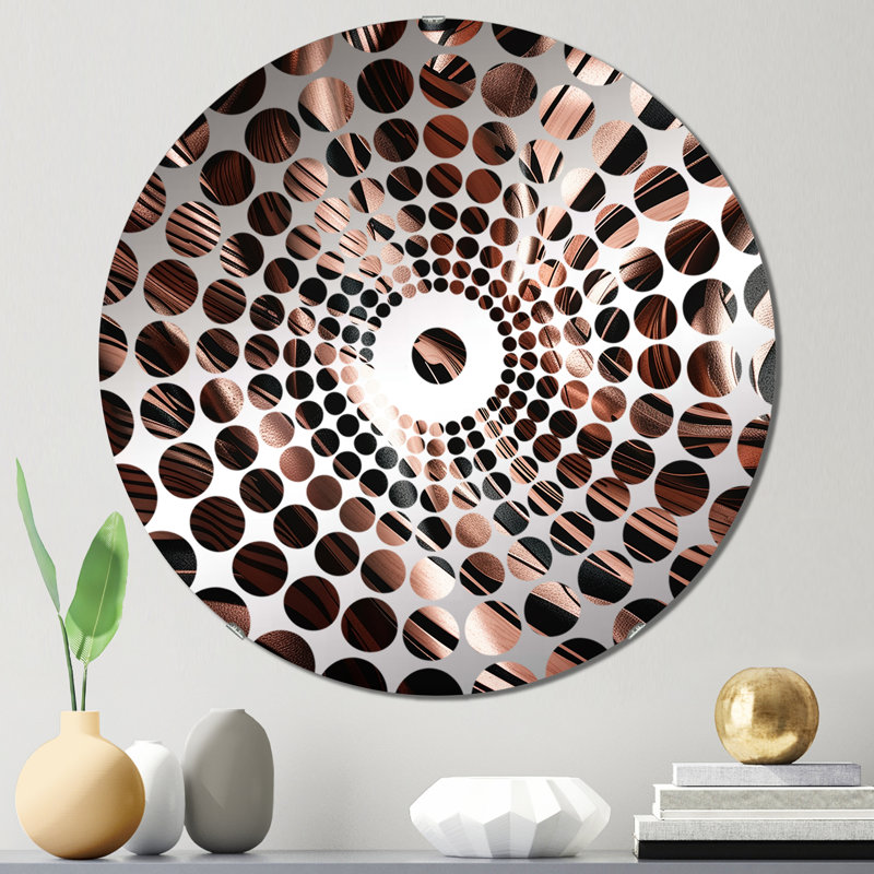 Choudary - Miroir décoratif à cercles concentriques, 23,6 po x 23,6 po
