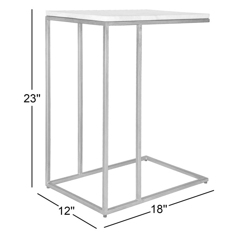 Clinton Marble End Table, Brass