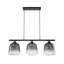 Luminaire suspendu pour îlot de cuisine 3 lumières à intensité variable en verre 3 lumières