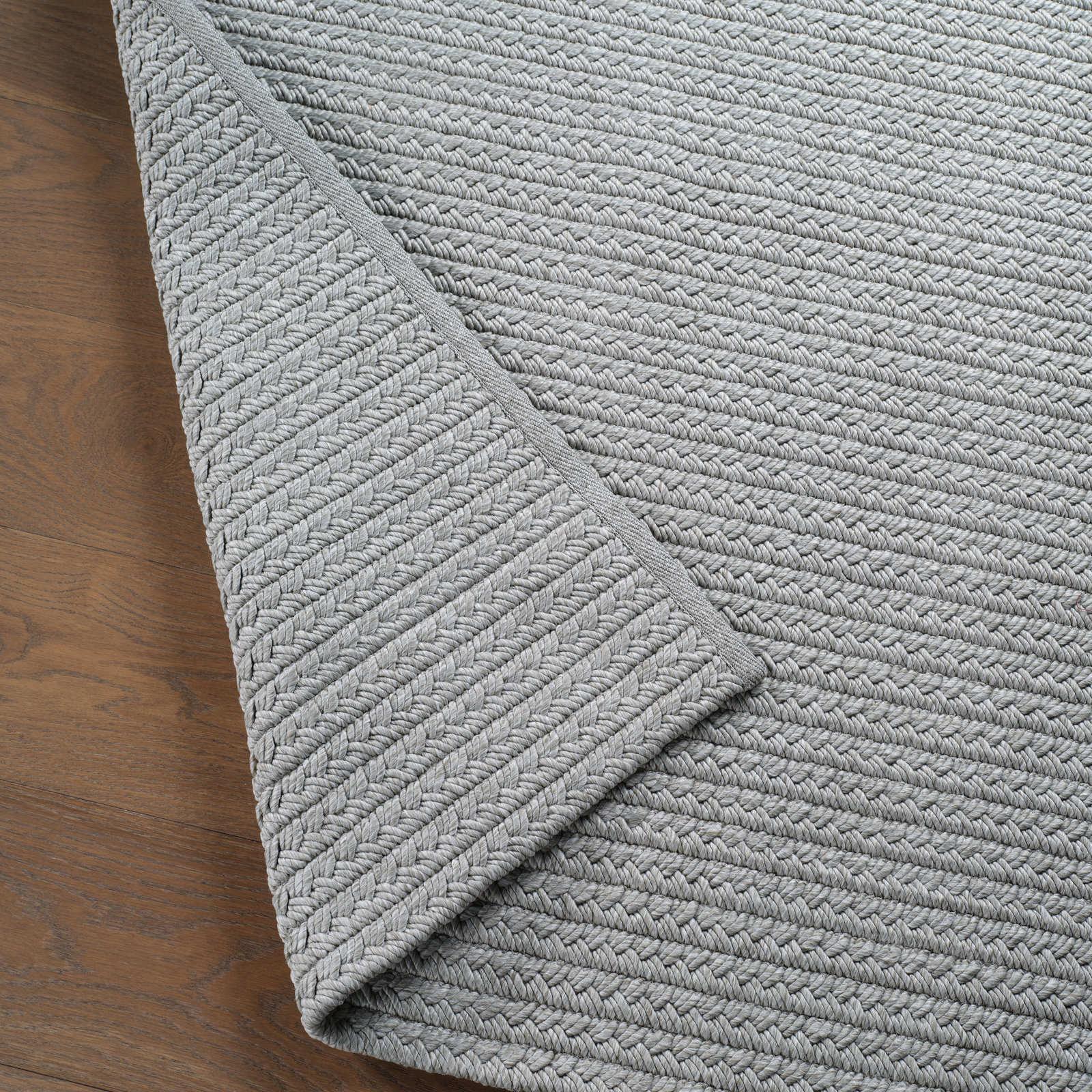 Cullen Light Gray Flatweave Outdoor Rug, Runner 2'6" x 8'