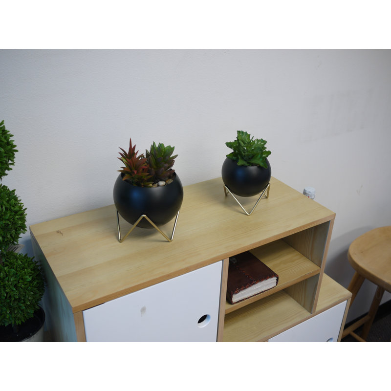 Ceramic Pot Planter, Black