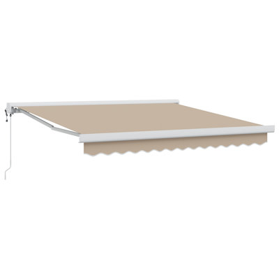 Ebern Designs Polyester Cover Retractable Patio Awning