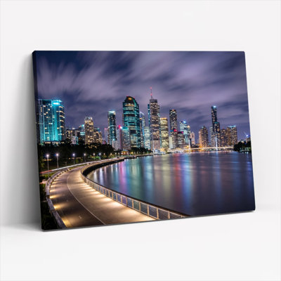 Ensemble de 1 tableau sur toile « Nuit en ville »