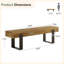 Solid Wood Bench
