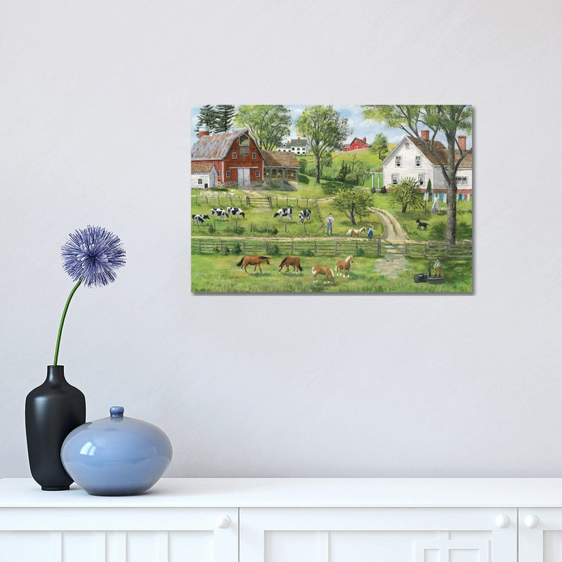 " Green Shades Of Summer " by Bob Fair Painting Print, 8" H x 12" W x 0.75" D
