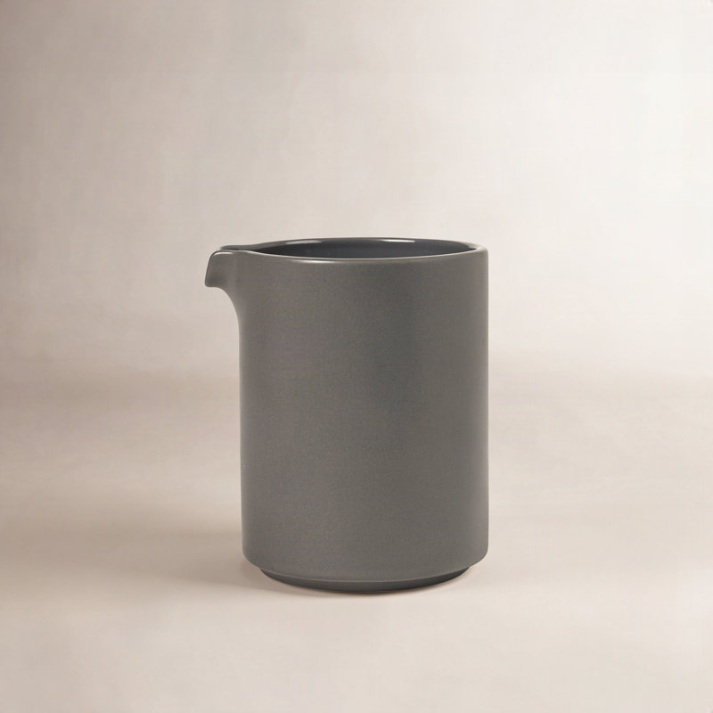 Pilar 9.4oz Stoneware Creamer Bowl, Pewter