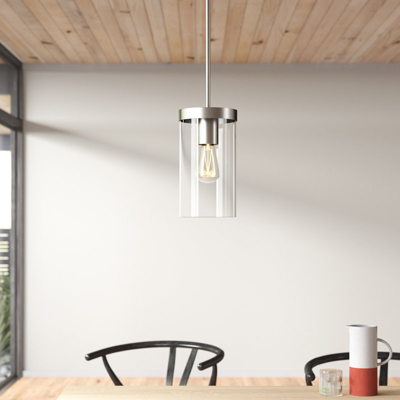 Luminaire suspendu à une lumière Linley, Nickel brossé