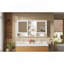 Armoire de rangement murale 55 po 2 en 1 avec tablettes réglables, charnières à fermeture en douceur, miroirs haute définition, pour meuble-lavabo, salon, rangement de chambre à coucher-945169073