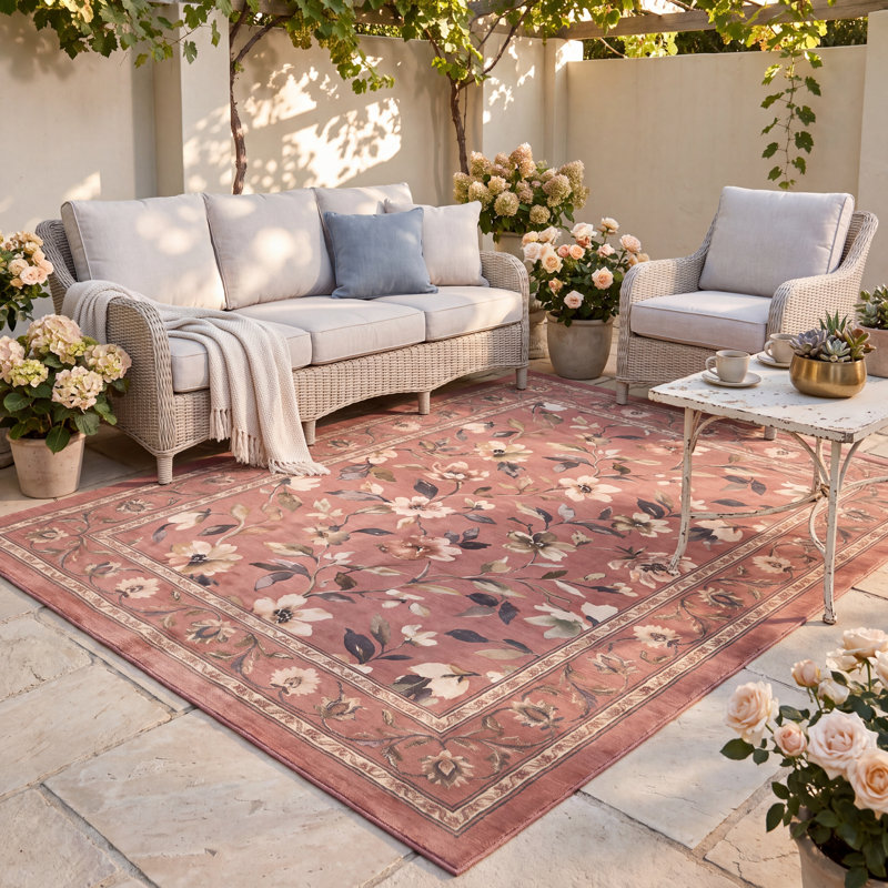 Tapis à motif floral Chantry, Rectangle 6 pi 7 po x 8 pi 10 po