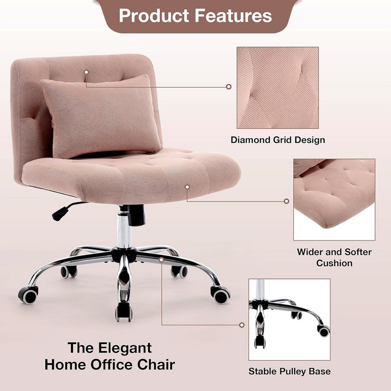 Chaise de bureau polyvalente avec coussin lombaire et siège large pour un confort accru