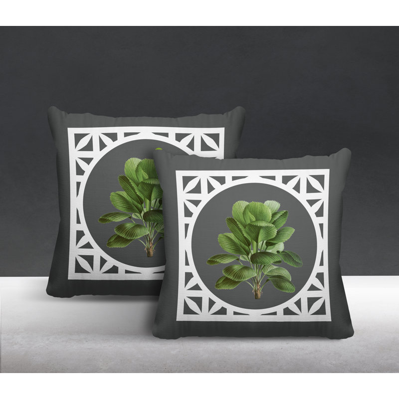 Housse et insert de coussin carré intérieur / extérieur , L 17 po x H 17 po, Gris