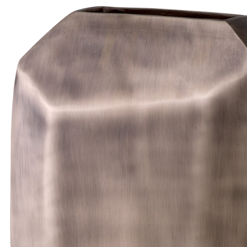 Linos Handmade Aluminum Table Vase, Antique Brass, 20.08" H x 12.01" W x 5.12" D