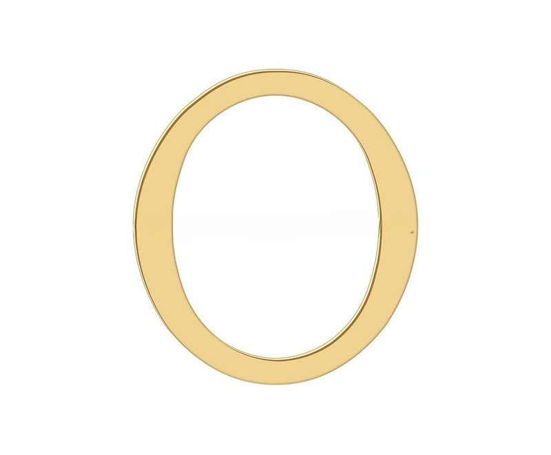 Deltana RN6-0 6" Numbers; Solid Brass; Lifetime Brass Finish, Laiton