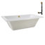 Baignoire de trempage en acrylique 66 po x 34 po, drain inclus-97544392